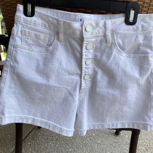Paige white denim shorts